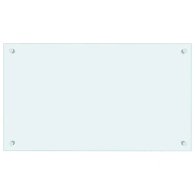 Image of vidaXL Kitchen Backsplash White 70 x 40 cm Tempered Glass