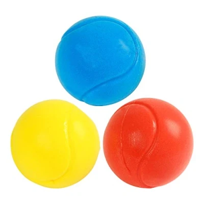 Image of HTI Fun Sport Small Soft 70mm Tennis Balls Perfect Foam Sponge Ball For Kids&#039; Games