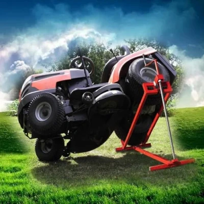 Image of Gr8 Garden Telescopic Ride On Jack Lift For Lawn Mowers And Farm Tractors Mini Dumper Lifting Ramp Device