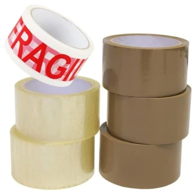 Image of Clear/Brown/Fragile Packaging Tape, Heavy Duty Parcel Tape for Packing, All Purpose Strong Adhesive Secure Sticky Seal Boxes, Certified Shipping 48mm x 66m (6, Fragile)