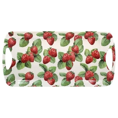 Image of Lesser &amp; Pavey British Designed Serving Tray Dinner For Multiple Uses Around The Home Trays Food Or Drinks Strawberry Field Medium