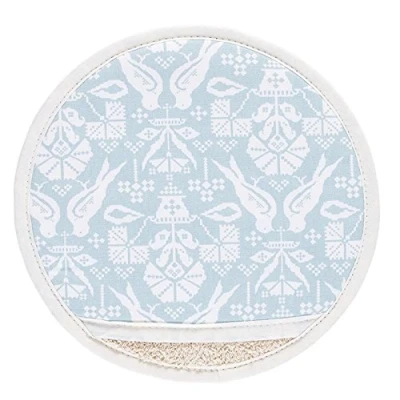 Image of Crisp &amp; Dene Pot Grab 22cm Blue Bird 100% Cotton Pack of 2