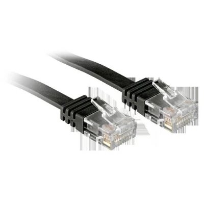 Image of Lindy Patch Cat. 6 U/UTP Flat Network Cable Copper, Black 0.3 m
