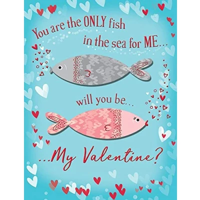 Image of Piccadilly Greetings Valentines Card Open 8 x 6 inches
