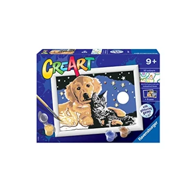 Image of Ravensburger CreArt E Series: Starry Sky, Paint by Number Kit, Contains a Pre Printed Board, Brush, Colors and Accessories, Creative Game for Boys Girls 9+ Years