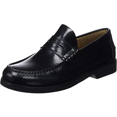 Image of Fluchos Men&#039;s Stamford Loafers, Black (Negro 000), 7.5 UK