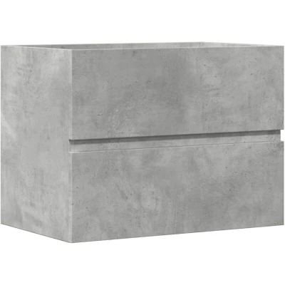 Image of vidaXL Bathroom Cabinet Vanity Unit Concrete Grey Engineered Wood, 60x38.5x45 cm Modern Sink Storage Solution