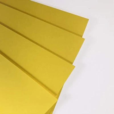 Image of A4 Bright Yellow Card 100 Sheets 160gsm Coloured Printer Photocopier