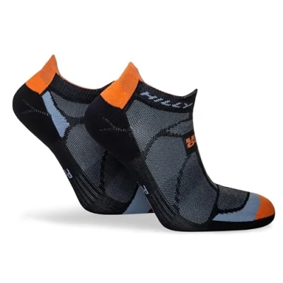 Image of Hilly Socks, Marathon Fresh Socklet Min Cushioning, Black/Orange M