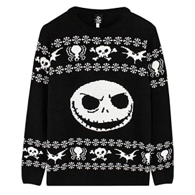 Image of The Nightmare Before Christmas Jack Skellington Knitted Jumper Black