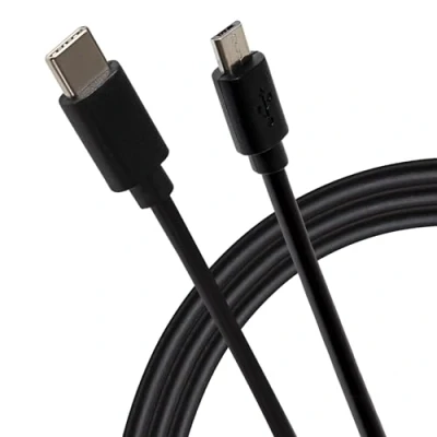 Image of Maplin USB C to Micro B Male Cable, 1m Black