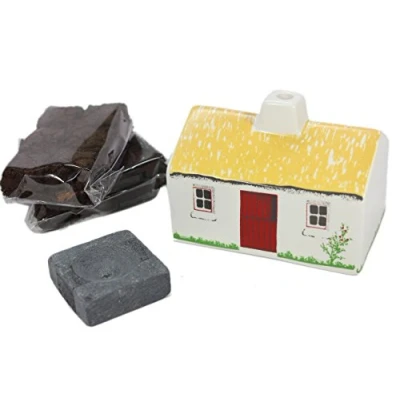 Image of Irish Shopper Turf Peat Incense Ceramic Cottage Gift Boxed Ireland