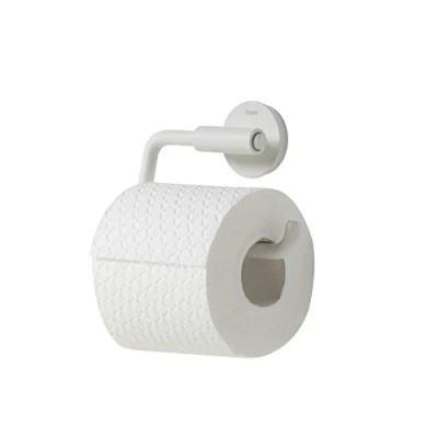 Image of Tiger Urban Toilet Roll Holder, Stainless Steel, White, 13.6 x 9.8 3.9 cm