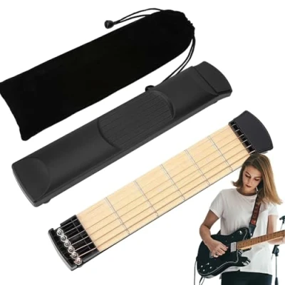 Image of Pocket Guitar Chord Practice Tool Portable 6 Fret Neck Hands Training for Player Beginner