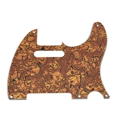 Image of KAISH American Vintage 5 Hole Tele Pickguard TL Guitar Pick Guard Scratch Plate for Tele/Telecaster Tiger Stripe