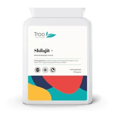 Image of Shilajit Plus Advanced Adaptogen Complex with Ashwagandha, Rhodiola &amp; Zinc for Energy, Mood, and Immune Support 60 Capsules
