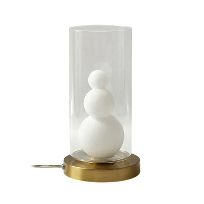 Image of Lindby table lamp Kupla, opal/clear, glass, Ø 20 cm, G9