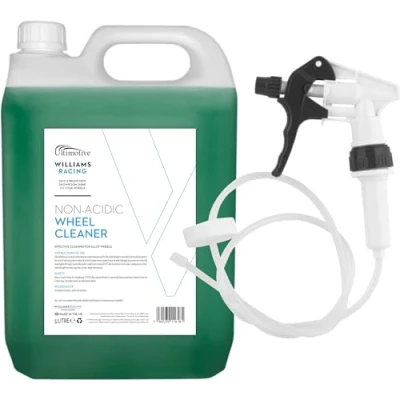 Image of Williams Racing 5L Heavy Duty Non Acidic Wheel Cleaner Includes Long Hose Trigger For Home or Professional Use Easy to