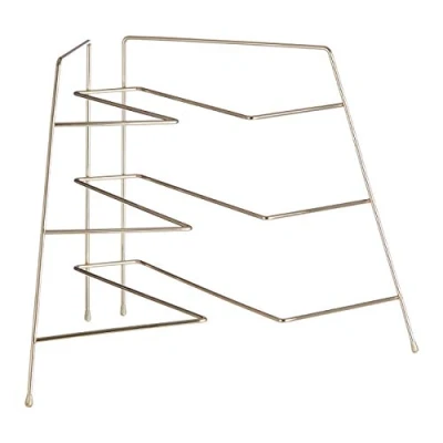 Image of Premier Housewares Corner Plate Rack, Gold Plated