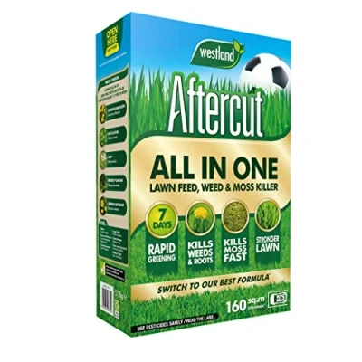 Image of Aftercut All in One Lawn Feed, Weed and Mosskiller 160m2 Box