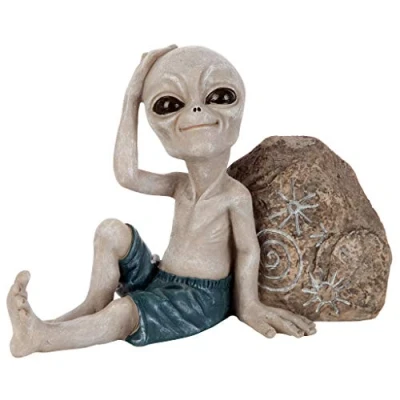 Image of Design Toscano Surfer Dude Out of This World Alien Statue