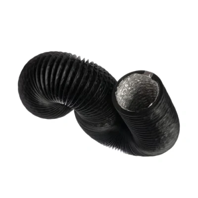 Image of Ø 125mm / 5 inch Flexible Air Duct for Cooker Hood, Conditioner, Extractor Fan, Tumble Dryer 3m 9.8 ft Exhaust Hose Ventilation Ducting Aluminium/PVC Black