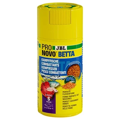 Image of JBL Fish Food, Betta Grano Granules, Size S, 100 ml, Click Dispenser, Natural Raw Materials, Optimal Color Training