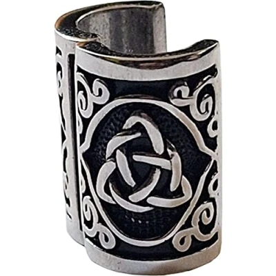 Image of VALHALLA Viking Beard Bead 316L Steel Silver Stainless Large Opening Closure,