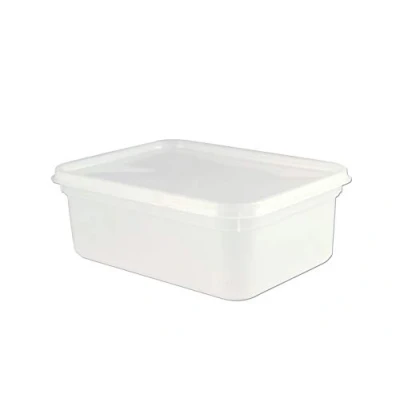 Image of 2 Litre Rectangular Ice Cream/Food Container/Tub x100