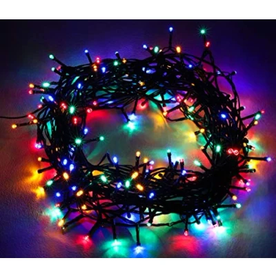 Image of Christmas Concepts® 200 Multi Coloured Super Bright LED 8 Function Energy Saving Indoor/Outdoor Long Lasting Fairy String Lights Class A+++ 19.9m Lit Length