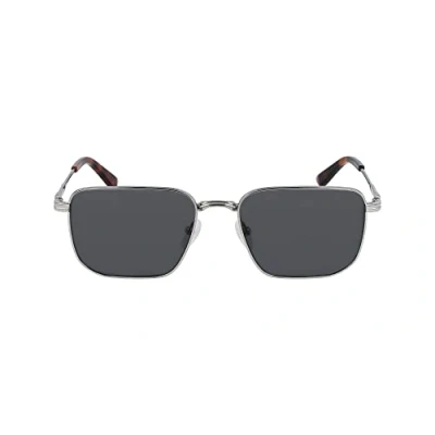 Image of Calvin Klein Men&#039;s Sunglasses CK23101S Silver with Solid Green Lens