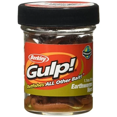 Image of Berkley Gulp Extruded Earthworms, Natural Brown, One Pack 4 inch
