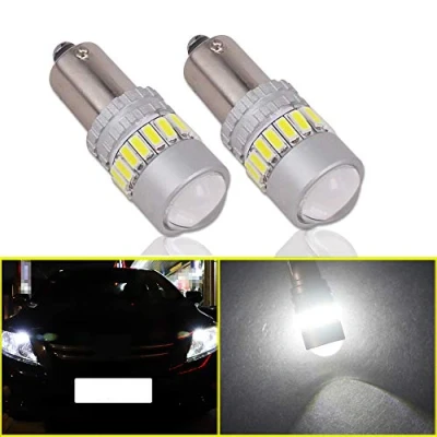 Image of Eseastar BA9S T4W LED Bulbs 12V 24V 21LED SMD4014 Canbus Error Free with Projector For Car Sidelights Backup Interior Light and More,White 6000K