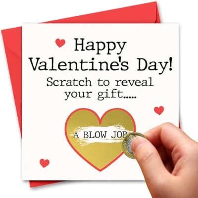 Image of Naughty Valentine&#039;s Day Card Scratch Valentines For Him Husband Boyfriend Fiance Fiancee Rude Funny (Blow)