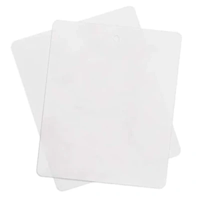 Image of TIJAR® Chopping Board Mats, Set of 2 Transparent Flexible Strong Plastic Boards, BPA Free Cutting Non Porous, Dishwasher Safe (2)