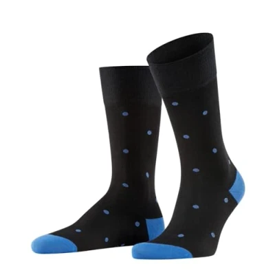 Image of FALKE Men&#039;s Dot M SO Cotton Patterned 1 Pair Socks, Black (Black Mix 3010), 11.5 14