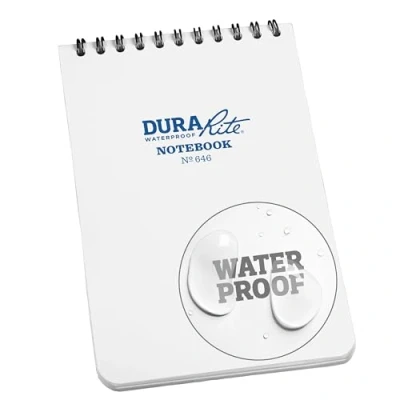 Image of Rite in the Rain Waterproof (DURARITE) Top Spiral Notebook, 4&quot; x 6&quot;, White Cover, Universal Pattern (No. 646)