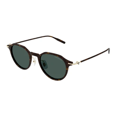 Image of Sunglasses Montblanc Mb0355s col. 002 Uomo Rotonda Havana