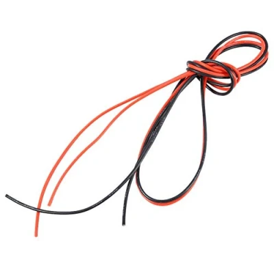 Image of Bewinner 2M 18AWG Flexible Cable Cord Tinned Copper Stranded Wire (1 Meter Red + 1 Black) Conductor, Anti oxidative