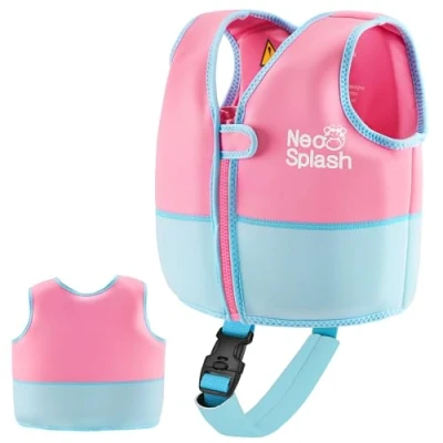 Image of Kids Swim Vest with Adjustable Safety Straps for Ages 1 3 and 6 (Multicolour,3 6)