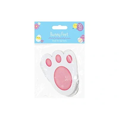 Image of Easter 30 BUNNY FEET FOOTPRINT EGG HUNT RABBIT Paw Print 11cm