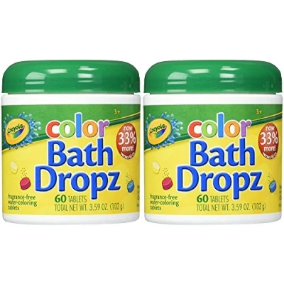 Image of Crayola, Shaker Bath Dropz, 3+, Fragrance Free, 60 Tablets, 102g (NEW Packaging)