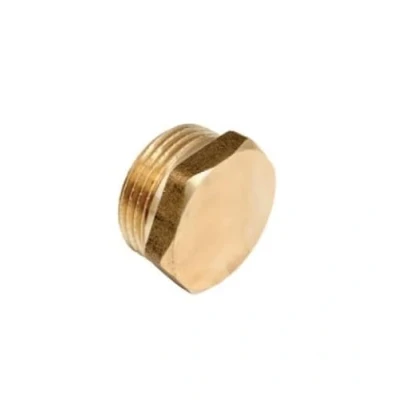 Image of Brass Male Flanged Plug BSP Thread Blank Nut Water Pipe End Cap/Radiator Valve Sanitary Installations. (1/2&quot; Inches)