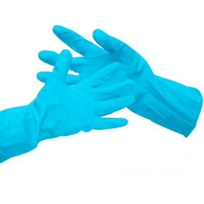 Image of Rubber Gloves Medium Blue (12 Pack) 803191