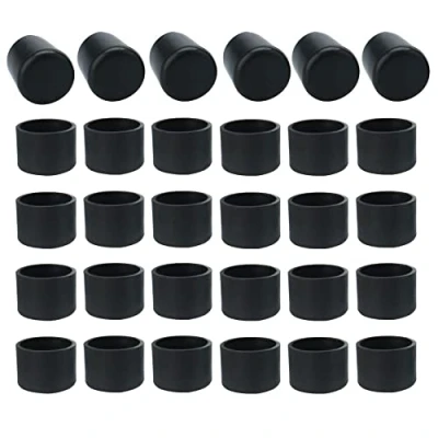 Image of sourcing map 19mm Inner Dia Round Chair Leg Tips Caps Pads Wood Floor Protectors Furniture Table Feet Covers 30pcs Black