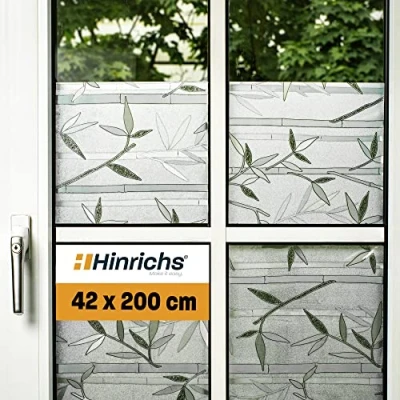 Image of Hinrichs Privacy Film for Glass Windows 42 x 200 cm Opaque Window Matt Frosted Films with Free Squeegee