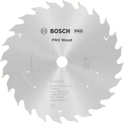Image of Bosch Accessories Professional Circular Saw Blade Standard (for Wood, 140 x 12.7 1.5 mm, 24 teeth; Accessories: Cordless Saw)