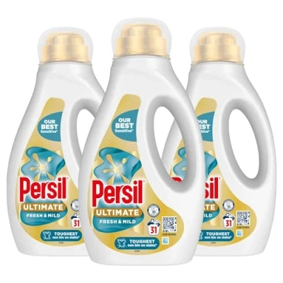 Image of Persil Ultimate Liquid Detergent Outstanding Stain Removal Effective in Quick and Cold Washes with 14 Days of Lasting Freshness 31 Washes, 837ml (Buy 3, Fresh &amp; Mild)