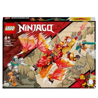 Image of LEGO 71762 NINJAGO Kai’s Fire Dragon EVO Toy for Kids with Cobra &amp; Boa Snake Warrior Figures and Kai Minifigure, Collectible Mission Banner Series