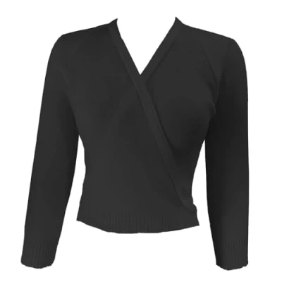 Image of Starlite Black Crossover Cardigan Long Sleeve 30&quot;